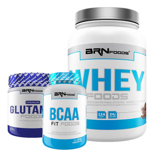 Kit Whey Foods 900g + Bcaa 100g + Premium Glutamin