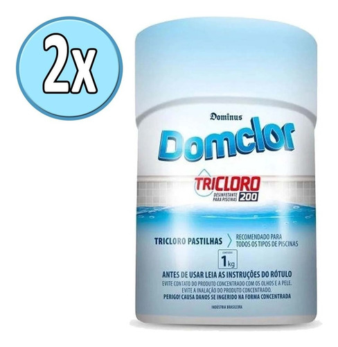 Cloro Piscina Pastilha Domclor Tricloro 10 Unidades 200gr