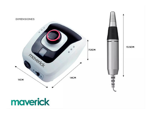 Imagen 6 de 10 de Torno Manicura Profesional Uñas Esculpidas + Pedal Maverick