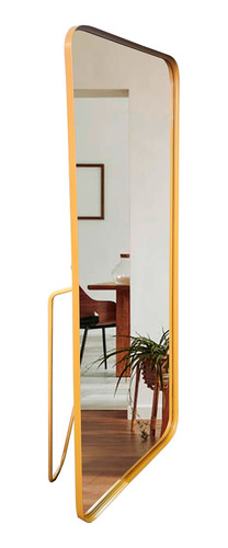 Espelho Retangular Moldura Metal 200x100cm Com Apoio