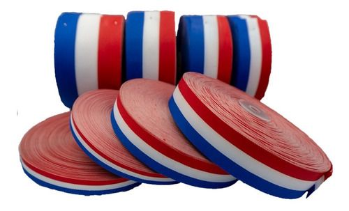 Imagen 2 de 3 de Cinta Tricolor De Tela 1,5 Cm X 10 Mt