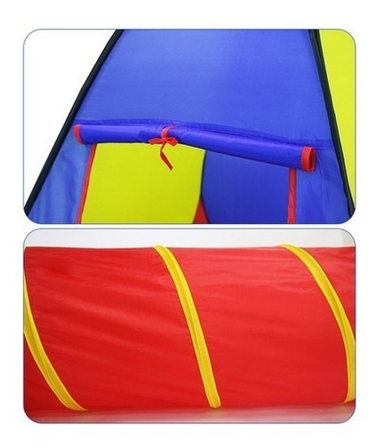 Imagen 5 de 6 de Juego Túnel Carpa Y Cubo Infantil Niños Fácil Armado Diginet