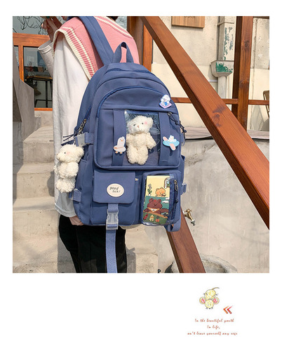 Mochila Impermeable De 16 Pulgadas For Mujer Y Estudiantes