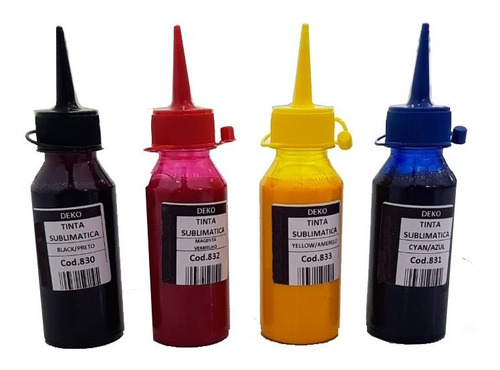 Imagem 3 de 5 de Tinta Para Sublimação Sublimatica 4 Cor 100ml Cada = 400ml