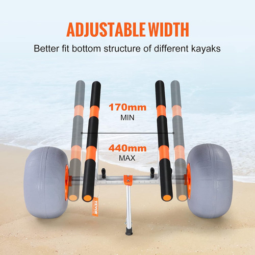 Carrito De Kayak Resistente, Carrito Plegable De Canoa Con N