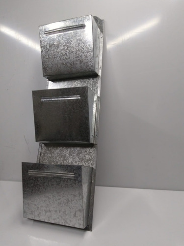 Imagen 4 de 4 de Revistero Fichero Zinc Triple Galvanizado Artesanal