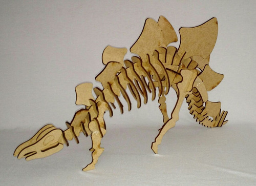 Dinossauro Stegosaurus 3d Em Mdf P/ Quebra Cabeça Maquete 08