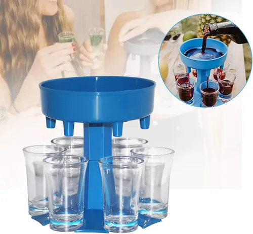 Servidor Shots Múltiple Bar Soporte 6 Copas Llenado Uniforme