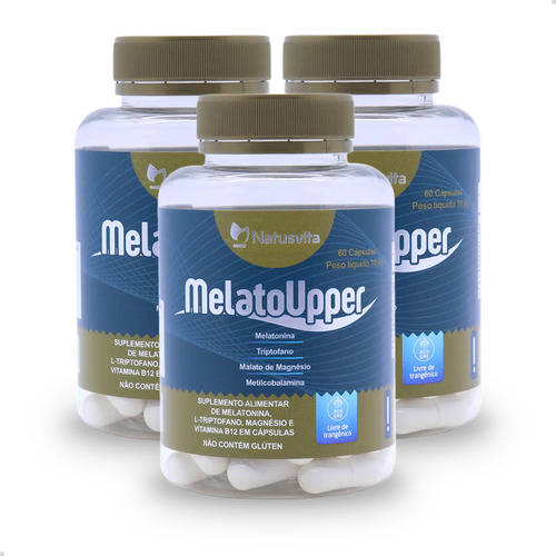 Melatonina Triptofano Magnesio B12 180 Cápsulas Sono Profundo