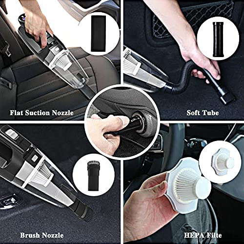 Inflador De Neumaticos Para Aspiradora De Automovil 4 En 1