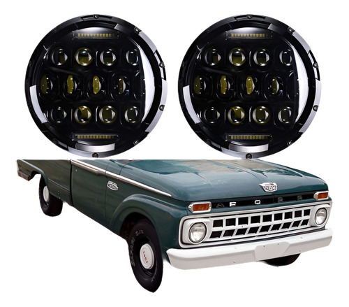 Para Ford F100 1969-1979 7'' Inch Vintage Coche Led Linterna