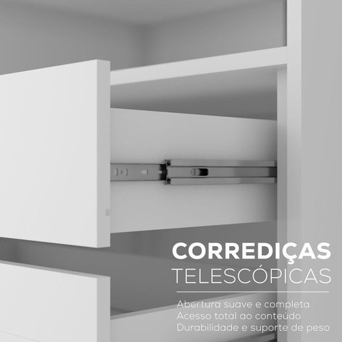 Guarda-roupa Solteiro 100% Mdf Bp Com 2 Portas E 1 Espelho