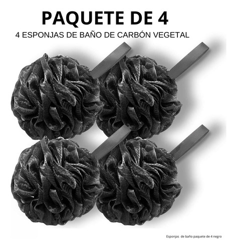 Juego De 4 Esponjas Exfoliantes Para Baño Y Ducha