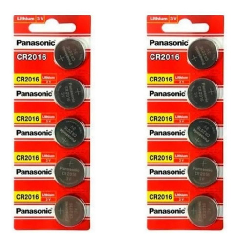 Paquete de baterías Panasonic Cr2016 de 3 V con 2 baterías