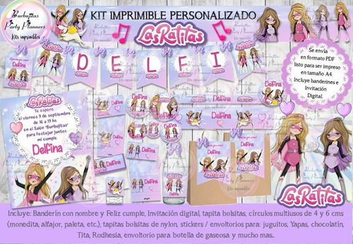 Kit Imprimible Candy Bar Las Ratitas ¡ya Editado!