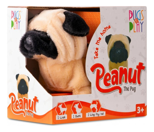 Peluche Perro Peanut Pugs At Play Walking Wabro 37pe