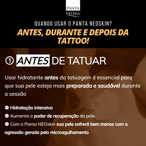 Imagem 7 de 10 de Panta Neoskin Black Hidratante E Restaurador P/ Tattoo 25g