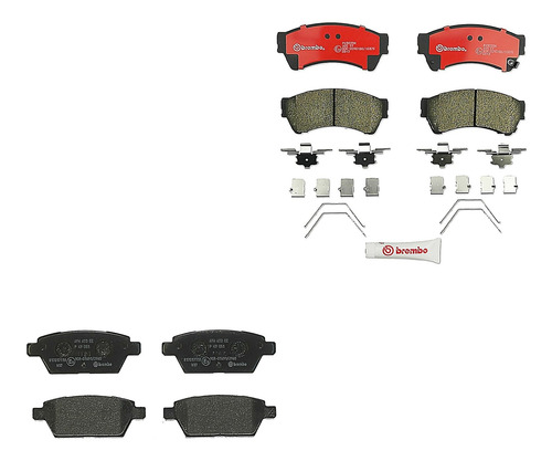 Set Balatas Bajos Metales Delanteras Y Traseras Mkz 07