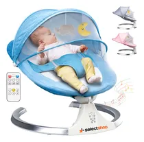 Comprar Mecedora Eléctrica Acero Selectshop Para Bebe Resistente Con Movimiento 4 Velocidades Incluye Bocina Melodías Clásicas Asiento Cama Acojinado Conexión Bluetooth Control Remoto