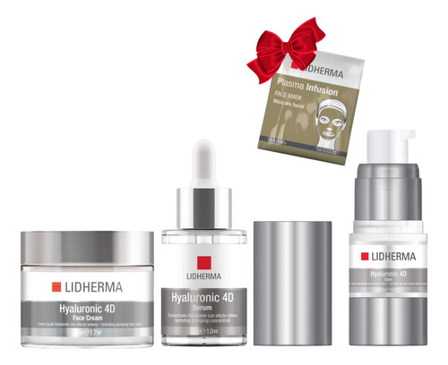 Combo Rutina Completa Antiarrugas Lidherma Hyaluronic 4d 