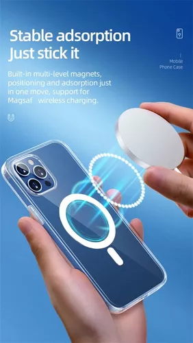 Spevert Funda magnética transparente para iPhone 13 Pro Max con