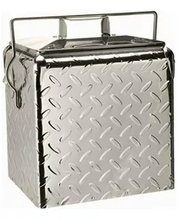 Creative Outdoor Retro 13l Cooler, Metallic Diamond Plate