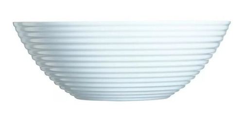 Ensaladera Bowl Compotera Grande Vidrio Templado Blanco Luminarc Harena 27cm Apto Para Lavavajillas Microondas 