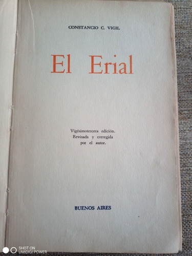 El Erial - Vigil, Constancio C. - Ed. Rev. Y Correg. X Autor