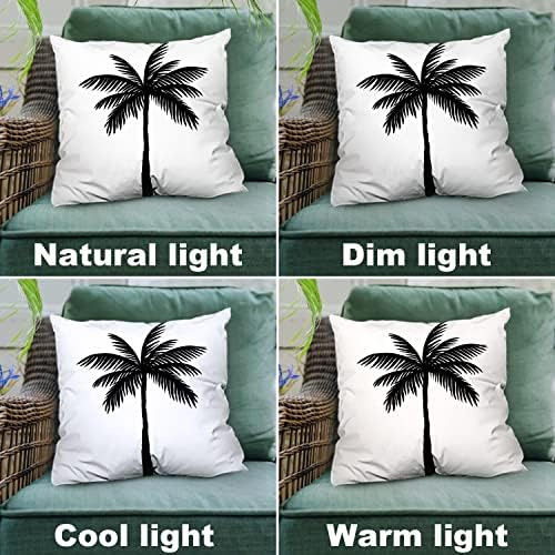 Shrahala Funda De Almohada Decorativa Con Silueta De Palmera
