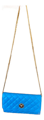 Versace Medusa Cartera Celeste Nueva
