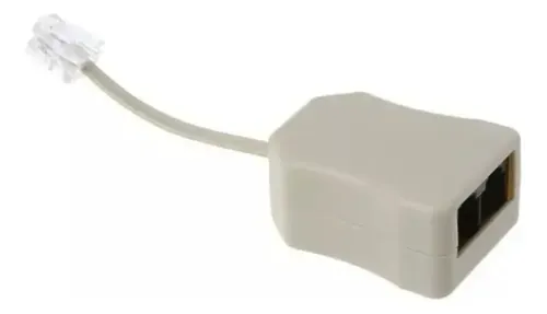 Filtro ADSL Zexum A Piastra Frontale Bianca, 2 Prese RJ11 Filtrate Per Telefono E Modem, Nuovo