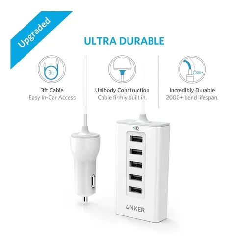 Cargador Auto Multiple 5 Usb 50w Anker / Promoferta