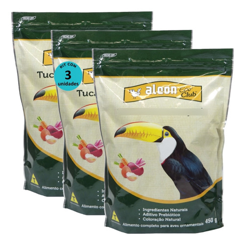 Alcon Eco Club Tucanos E Araçaris 450g Kit Com 3