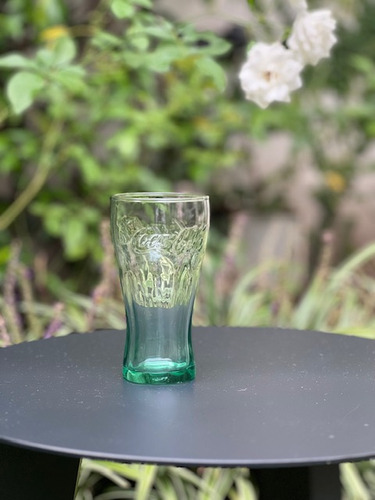 Set X 6 Vasos Vidrio Coca Cola 300 Cc Pasabahce Verde Vintag