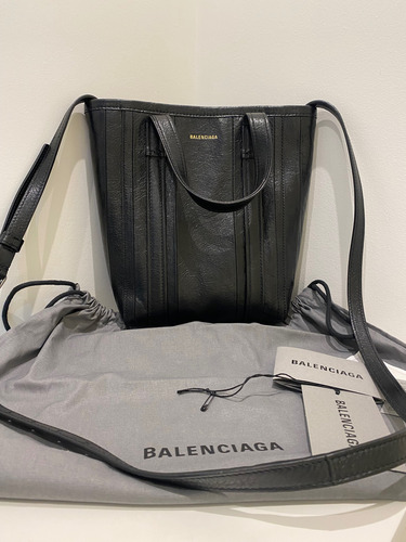 Cartera Balenciaga Original Con Dustbag Y Etiquetas Negro Liso Níquel Negro (Usado)
