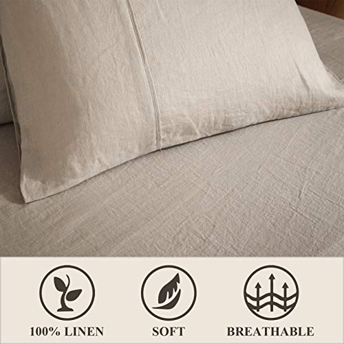 Juego De 2 Fundas De Almohada De Lino Natural 50x66 Cm