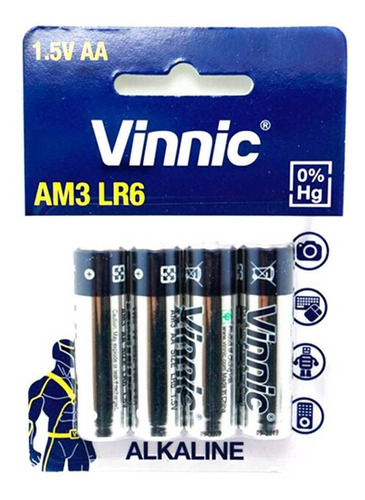 Pila Alcalina Aa Vinnic X4 1.5v