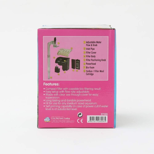 Imagen 3 de 6 de Filtro Mochila Classica Crystal 2 550l/h Peceras Acuario