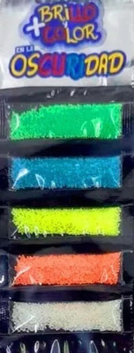 Brillantina Neon Miniglass Blister Brilla En La Oscuridad
