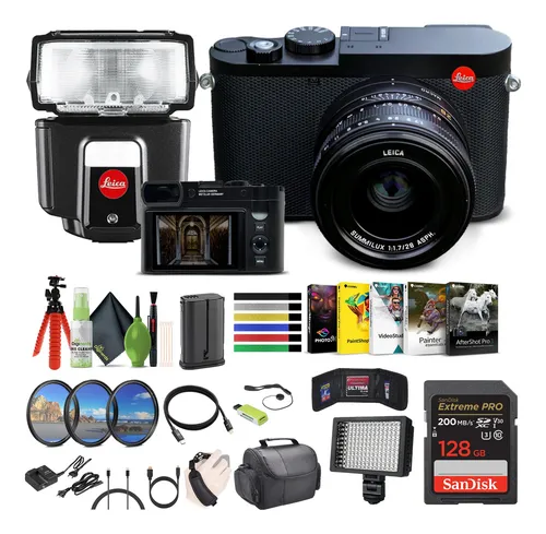 Leica Cámara Digital Compacta Q3 () Sensor Cmos Bsi De Fot. Color Negro