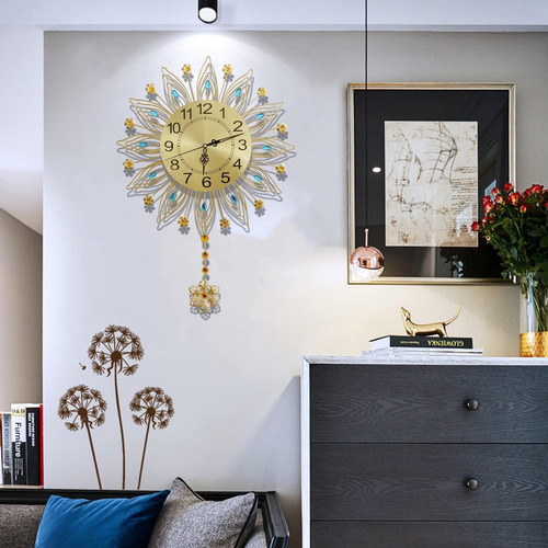 Z Relógio De Parede Moderno Com Decoração De Pêndulo,