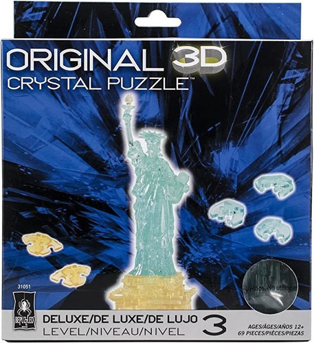 Bepuzzled Deluxe 3d Crystal Puzzle - Estatua De La Libertad