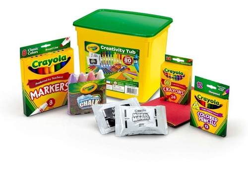 Kit Crayola Creativity Tub X80 Piezas Excelente Calidad