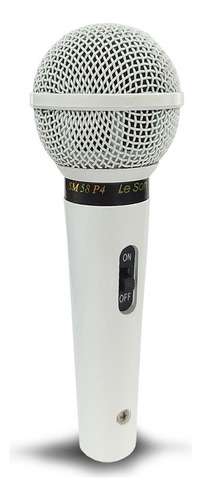 Microfone Le Son SM 58 P-4 Dinâmico Cardioide cor branco