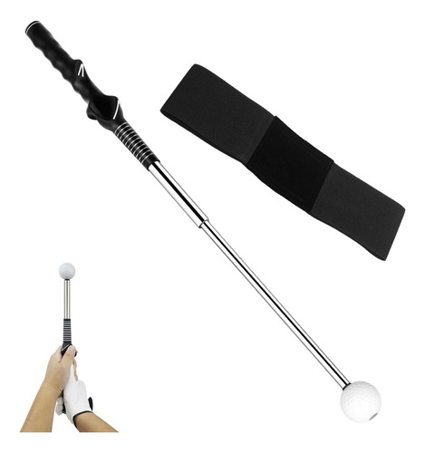 Telescópico Calentamiento Stick Correa De Entrenador Negro