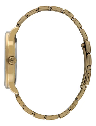 Relógio Orient Masculino Dourado Mgss1126 S2kx Aço Analogico Cor do fundo Prateado
