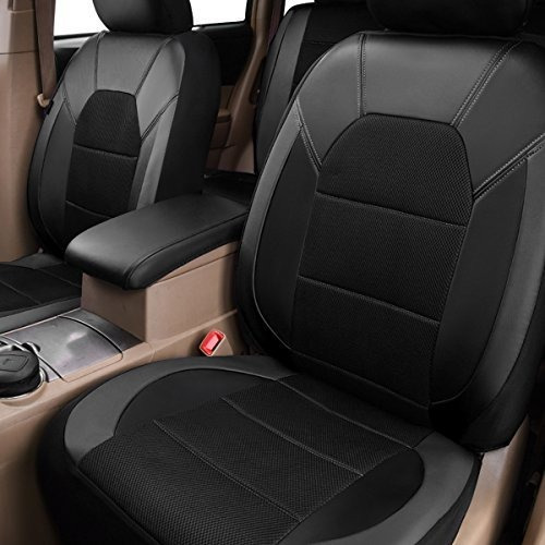 Forro De Cuero Y Malla Para Automovil, Dos Fundas De Asiento