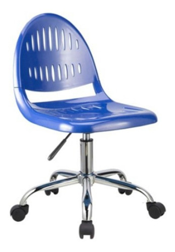 Silla De Computacion Sin Apoyabrazos Rosa O Azul Giratoria