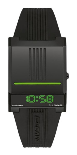 Reloj Bulova Computrón 98c141 Original Caballero Color De La Correa Negro/verde Color Del Bisel Negro Color Del Fondo Negro/ Verde