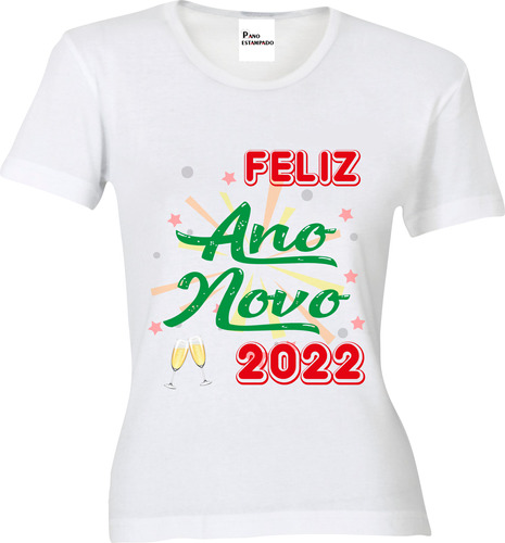 Camiseta Baby Look Amor Sucesso Dinheiro Feliz Ano Novo